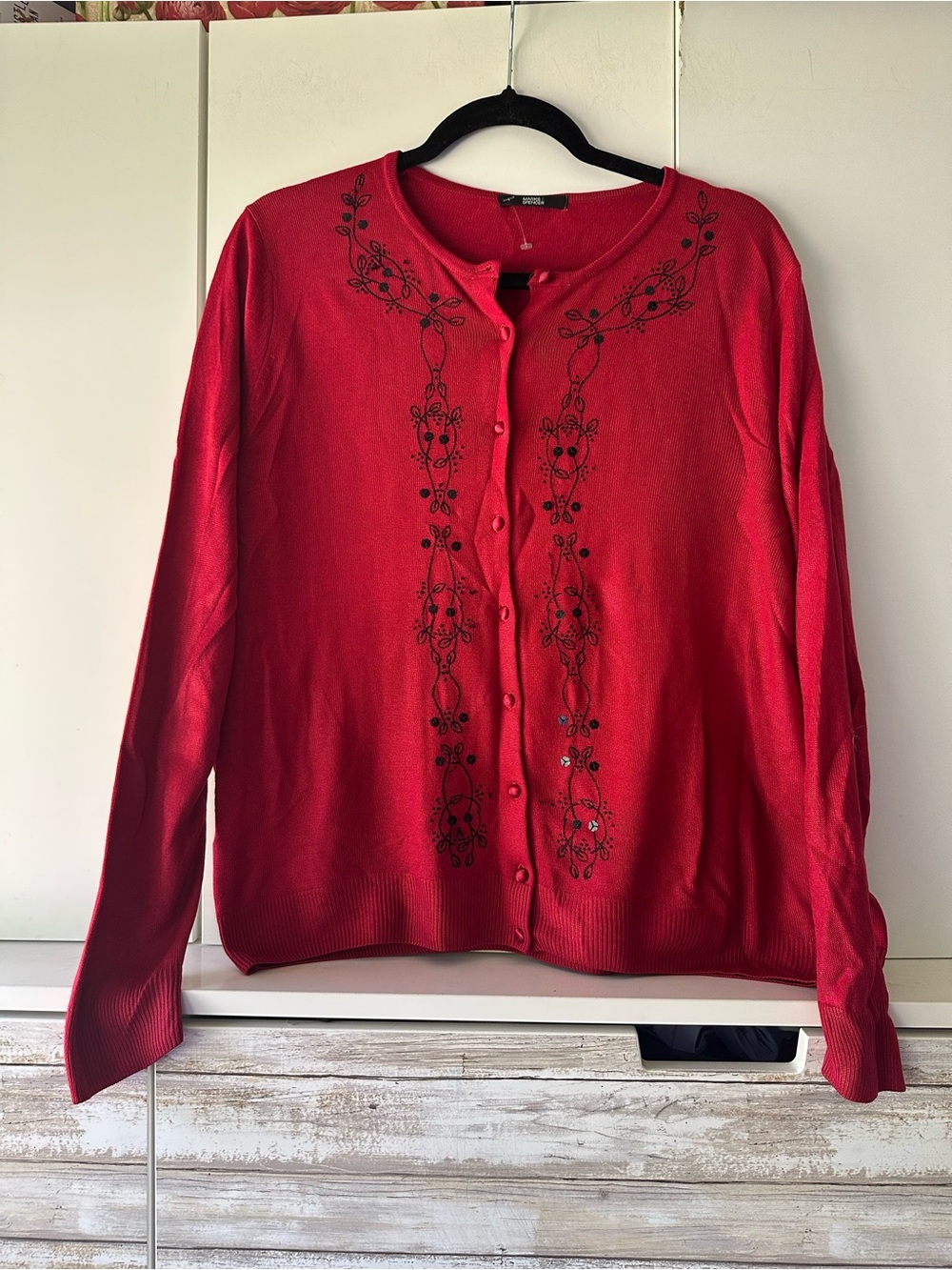 ❤️ Marks & Spencer Embroidered Cardigan UK 16 US 12